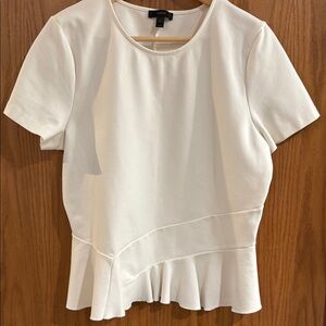 J. Crew Ponte knit Asymmetrical Peplum t shirt